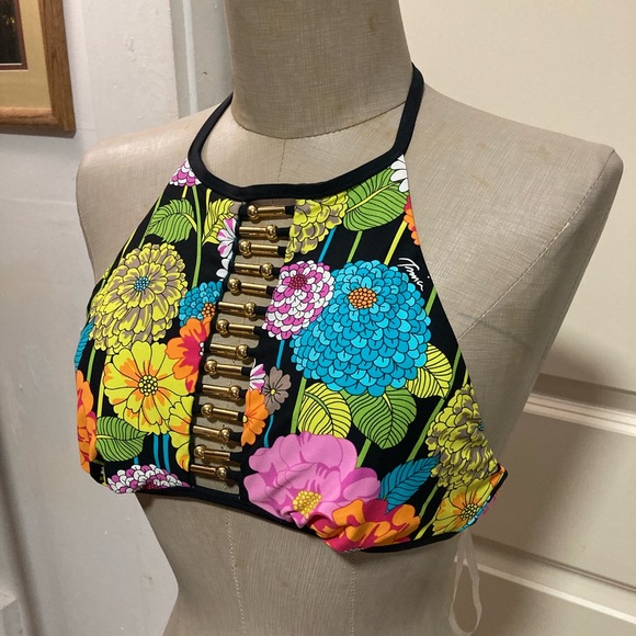 Trina turk black top only size 4 - Picture 5 of 11